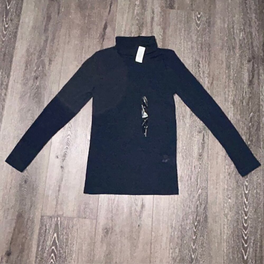 NWT Banana Republic Factory Women's Soft Turtleneck Shirt Navy Blue Medium $50